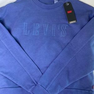 Navy blue Levi’s crew neck.